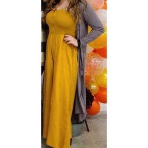 Mustard Wide-Leg Jumpsuit